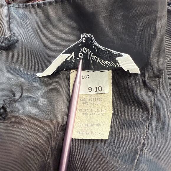 Vintage Lace Dress Size 9/10 Whimsigoth Regency Dark Romantic Moody Prom Formal - Picture 13 of 14